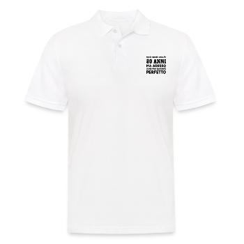 Cela a pris 80 ans mais aujourdhui je suis parfait - Polo Homme - blanc - Devant - Kai (181cm)