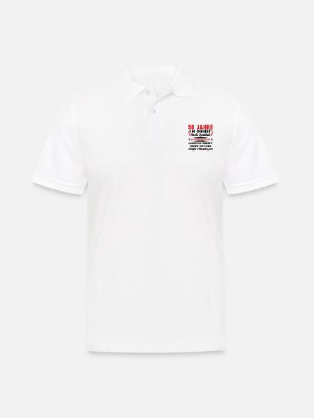50 Jahre im Dienst 50 Jähriges Dienstjubiläum - Männer Poloshirt - Weiß