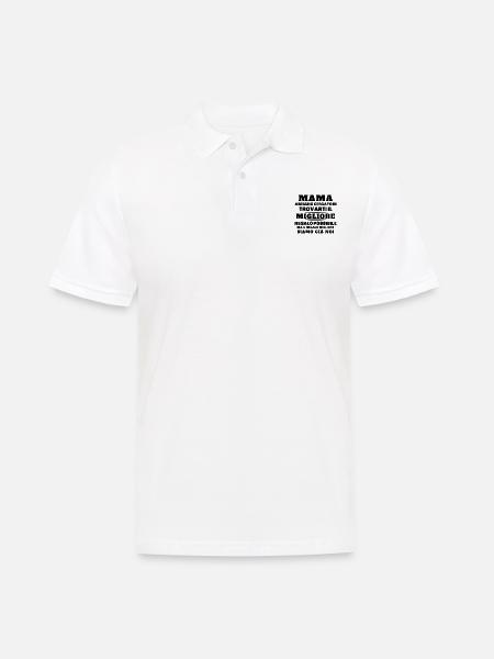 Donna Mamma Migliore Del Mondo Figlio Figlia Festa - Männer Poloshirt - Weiß