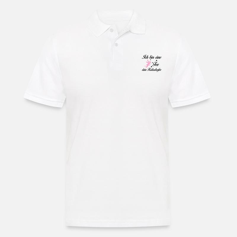 Ich bin eine Fee eine Katastrofee - Männer Poloshirt - Weiß
