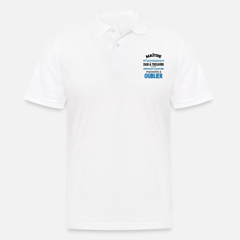 Maître formidable idée cadeau maître d'école - Polo Homme - blanc