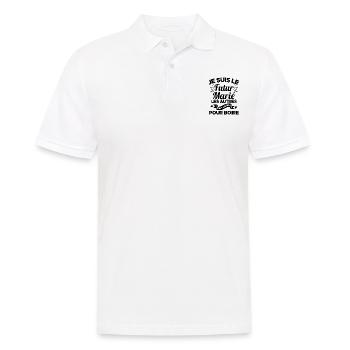 Cadeau de célibataire pour un futur marié - Polo Homme - blanc - Devant - Kai (181cm)