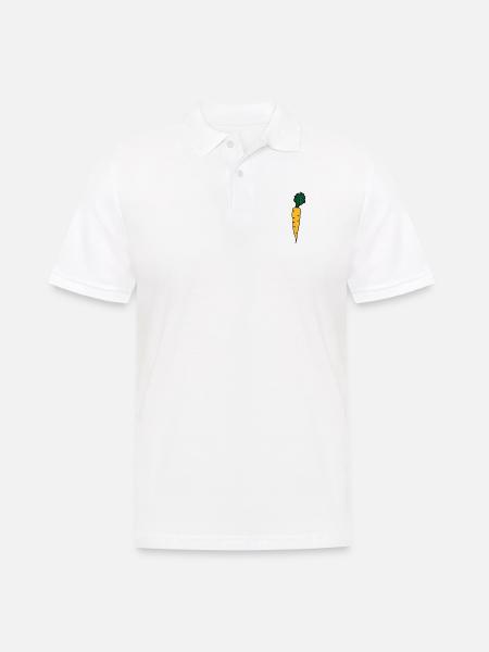 carrot - Männer Poloshirt - Weiß