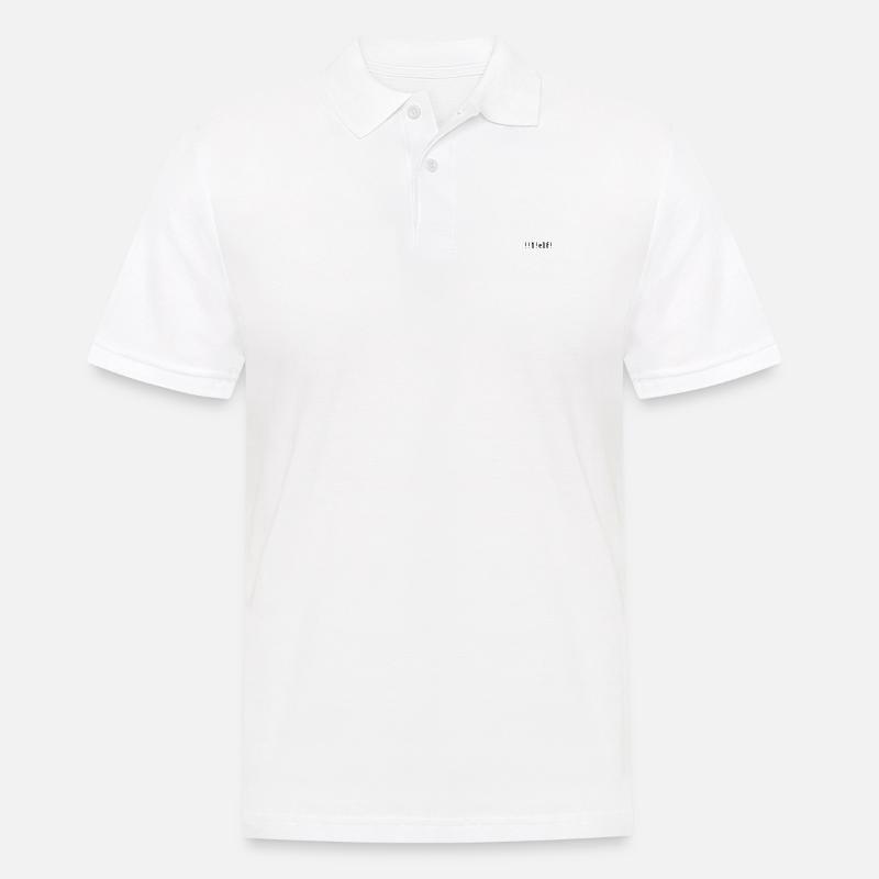 Motiv "!!1!elf!" - "eins elf" - Männer Poloshirt - Weiß