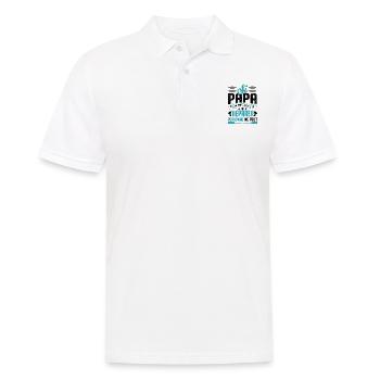 Si papa ne peut pas le réparer personne ne peut - Polo Homme - blanc - Devant - Kai (181cm)
