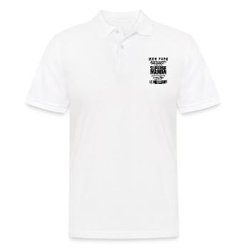 Annonce grossesse Cadeau Futur Papa Future Maman - Polo Homme - blanc - Devant - Kai (181cm)