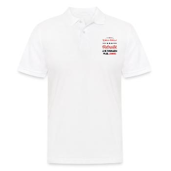 Cadeau Départ retraité Libéré Délivré Humour - Polo Homme - blanc - Devant - Kai (181cm)