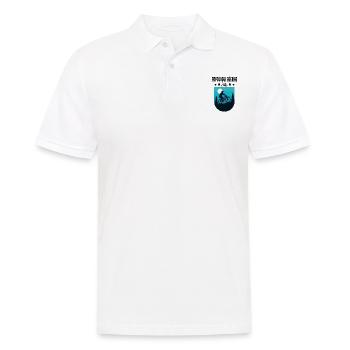 Papou Qui Déchire À Vélo - Polo Homme - blanc - Devant - Kai (181cm)