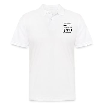 pas parfaite mais femme de pompier - Polo Homme - blanc - Devant - Kai (181cm)