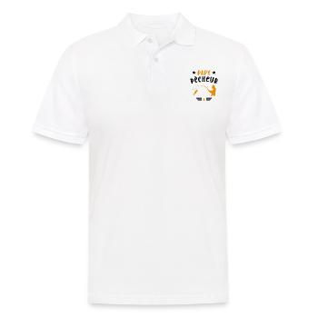 Papy Pêcheur Humour Fête des Grands Pères Noël - Polo Homme - blanc - Devant - Kai (181cm)