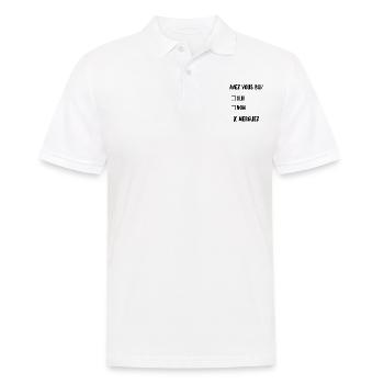 Homme qui a un trop bu - Polo Homme - blanc - Devant - Kai (181cm)