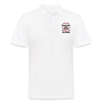 Voici Le meilleur Prof de Math du monde - Polo Homme - blanc - Devant - Kai (181cm)