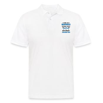 Les Meilleurs Hommes Deviennent Cordistes - Polo Homme - blanc - Devant - Kai (181cm)