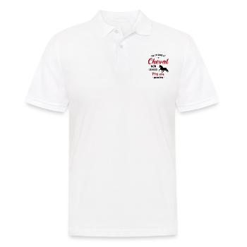Oui Je Sens Le Cheval non ce n est pas un problème - Polo Homme - blanc - Devant - Kai (181cm)