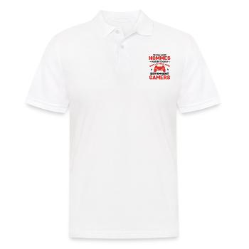 Tous Les Hommes Naissent Égaux - Meilleurs Gamers - Polo Homme - blanc - Devant - Kai (181cm)