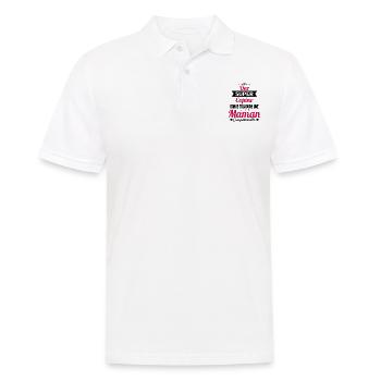 Copine future maman mère cadeau drôle naissance - Polo Homme - blanc - Devant - Kai (181cm)