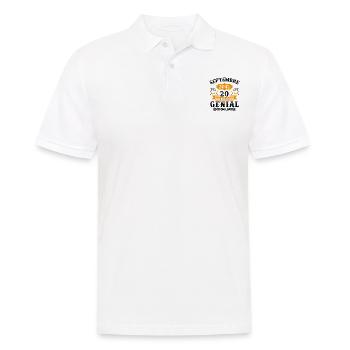 20 Ans Anniversaire Vintage En Septembre 2002 - Polo Homme - blanc - Devant - Kai (181cm)