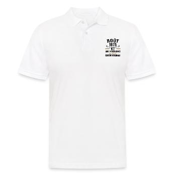 47 Ans Anniversaire Vintage Né(e) en Août 1975 - Polo Homme - blanc - Devant - Kai (181cm)