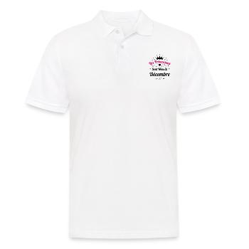 Les Princesses Sont Nées En Décembre Anniversaire - Polo Homme - blanc - Devant - Kai (181cm)
