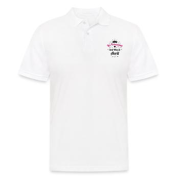 Les Princesses Sont Nées En Avril Anniversaire - Polo Homme - blanc - Devant - Kai (181cm)