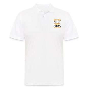 Annonce grossesse Cadeau Futur Papa Future Maman - Polo Homme - blanc - Devant - Kai (181cm)