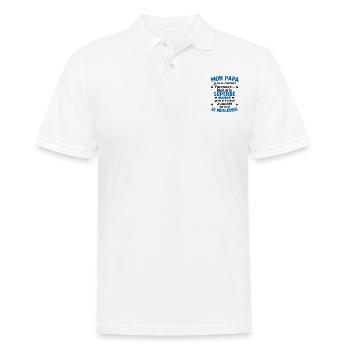 Annonce grossesse Cadeau Futur Papa Future Maman - Polo Homme - blanc - Devant - Kai (181cm)
