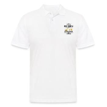 Un Mec Simple J'aime La Pelleteuse Et L'apéro - Polo Homme - blanc - Devant - Kai (181cm)