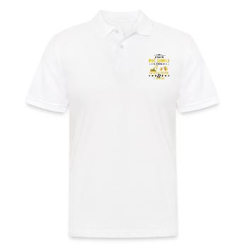 Un Mec Simple J'aime La Pelleteuse Et L'apéro - Polo Homme - blanc - Devant - Kai (181cm)
