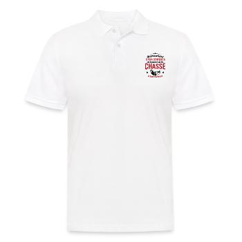Parler De Chasse à Tout Moment Cadeau Chasseur - Polo Homme - blanc - Devant - Kai (181cm)