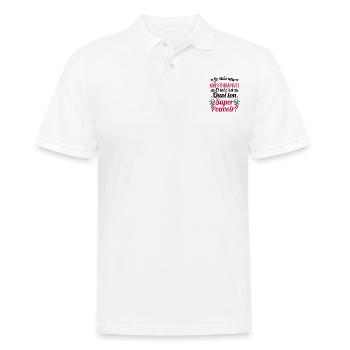 Je suis une Kiné c'est mon super pouvoir - Polo Homme - blanc - Devant - Kai (181cm)