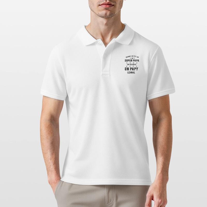 Un Super Papa On Devient Un Papy Génial Polo Homme