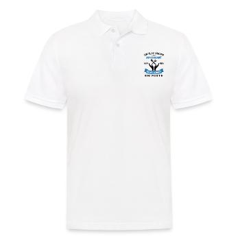 Plombier Cadeau Homme Humour Papa Electricien - Polo Homme - blanc - Devant - Kai (181cm)