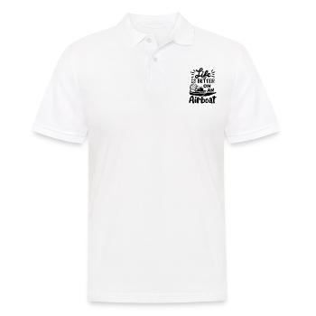 La vie est meilleure sur un hydroglisseur - Polo Homme - blanc - Devant - Kai (181cm)