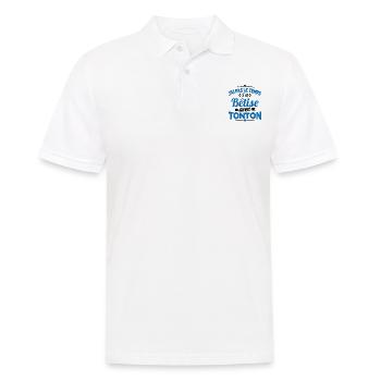 J'ai pas le temps j'ai bêtise avec tonton Cadeau - Polo Homme - blanc - Devant - Kai (181cm)