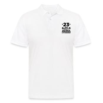 23 Ans anniversaire 23 anniversaire cadeau 23 ans - Polo Homme - blanc - Devant - Kai (181cm)