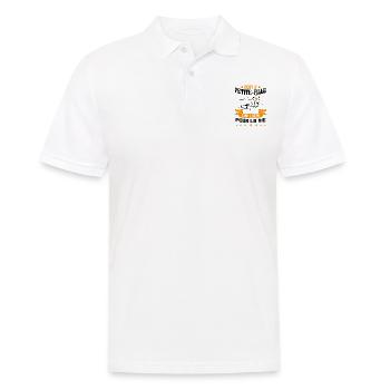 Papi & Petite Fille Grand Père Papy Cadeau - Polo Homme - blanc - Devant - Kai (181cm)