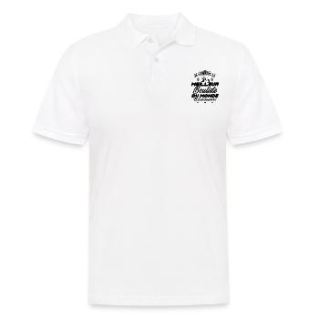 Meilleur Bouliste Humour Pétanque Homme Cadeau - Polo Homme - blanc - Devant - Kai (181cm)