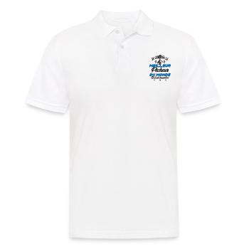 Meilleur Pecheur Humour Pêche Truite Drôle - Polo Homme - blanc - Devant - Kai (181cm)