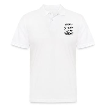 Véritable Jardinier Les Autres Font Semblant - Polo Homme - blanc - Devant - Kai (181cm)