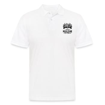 Un Super Oncle Cadeau Humour Nièce Tonton - Polo Homme - blanc - Devant - Kai (181cm)