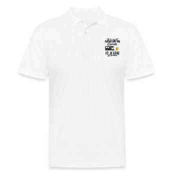 Super Camping Cariste et Je Gère la Pression - Polo Homme - blanc - Devant - Kai (181cm)
