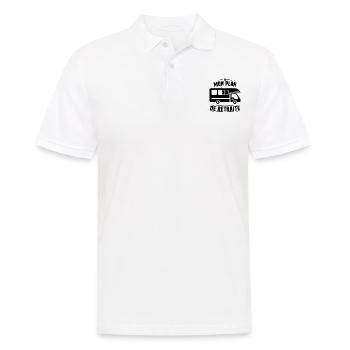Mon Plan de Retraite Camping Car Humour Cadeau - Polo Homme - blanc - Devant - Kai (181cm)