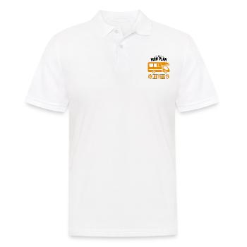 Mon Plan de Retraite Camping Car Humour Cadeau - Polo Homme - blanc - Devant - Kai (181cm)