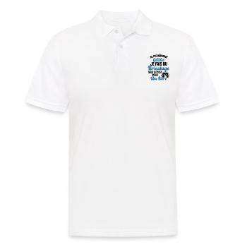 Ne pas déranger quand je fais du bricolage Humour - Polo Homme - blanc - Devant - Kai (181cm)