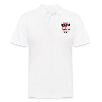 J'arrête les conneries humour - Polo Homme - blanc - Devant - Kai (181cm)