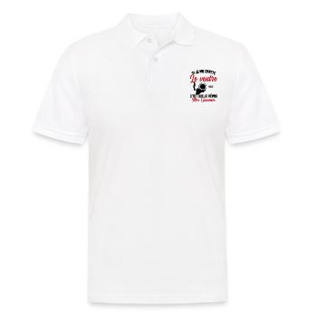 Si je me gratte le ventre humour guitariste - Polo Homme - blanc - Devant - Kai (181cm)