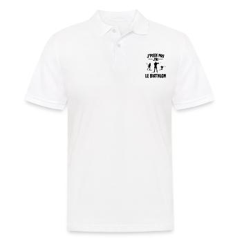 Je peux pas j'ai biathlon humour cadeau - Polo Homme - blanc - Devant - Kai (181cm)