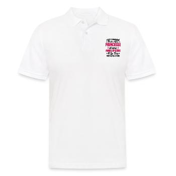Princesse et Ambulancière Cadeau Humour - Polo Homme - blanc - Devant - Kai (181cm)