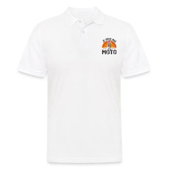 Je Peux Pas J'ai Moto Motard Cadeau de Noël - Polo Homme - blanc - Devant - Kai (181cm)