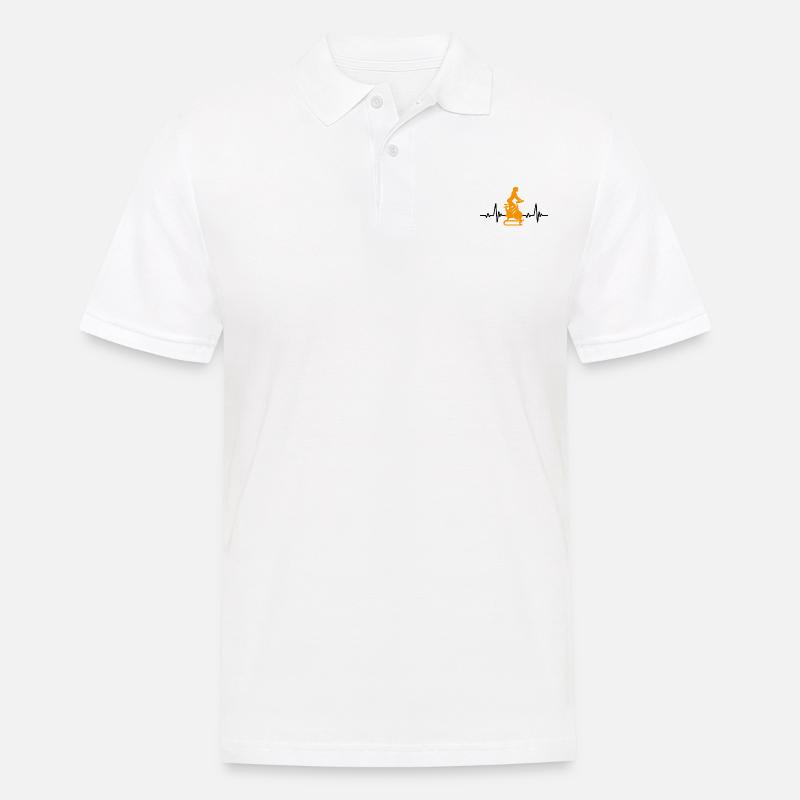 Herzfrequenz Indoor Cycling - Männer Poloshirt - Weiß